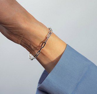 Браслет "Цепочка" в белом золоте б05644 №9