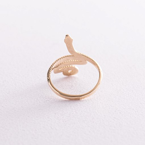 Кольцо "Змея" в желтом золоте к07105 4