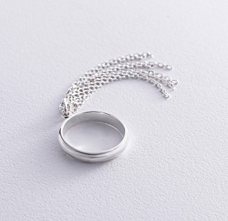 Серебряное кольцо с цепочками 112650 №6