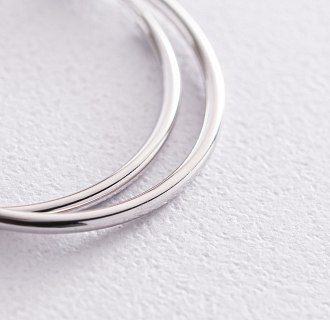 Сережки - кільця в сріблі (3.0 см) 122340 №3