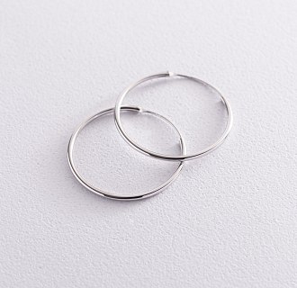 Сережки - кільця в сріблі (3.0 см) 122340