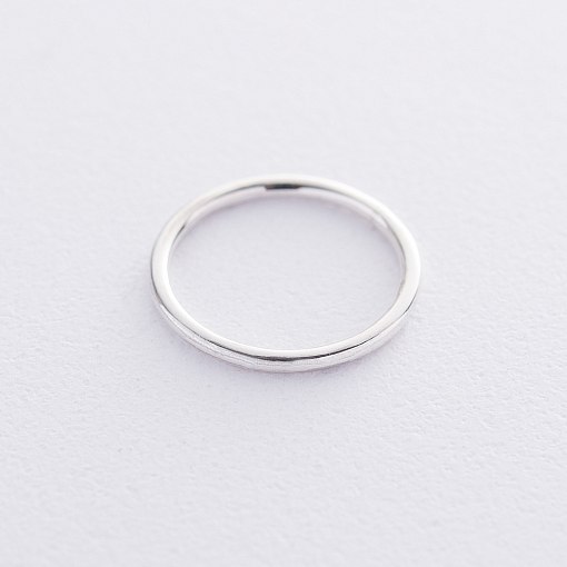 Гладкое серебряное кольцо "Минимализм" 112243 2