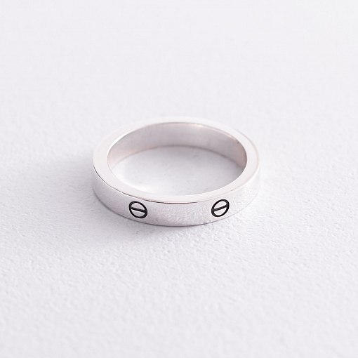 Серебряное кольцо "Love" 112602