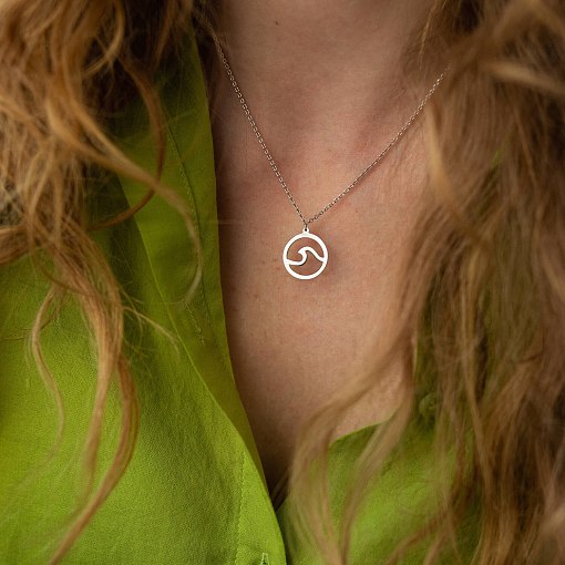 Серебряное колье "Волна" 908-01326 9