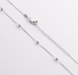 Колье "Шарики" в белом золоте mini кол02648 №2