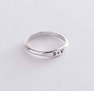 Серебряное кольцо для гравировки 112591 №3