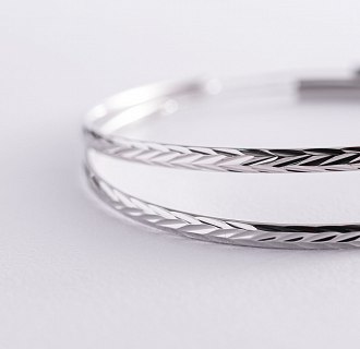 Сережки - кільця в сріблі (5.9 см) 122952 №4