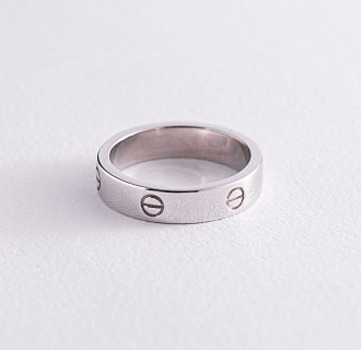 Серебряное кольцо "Love" 112614