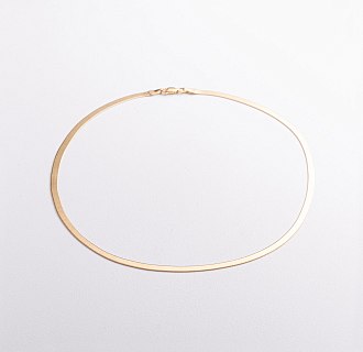 Колье "Наоми" в желтом золоте (снейк) ц00459-4,0