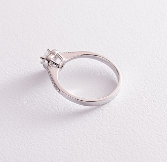 Золотое кольцо "Сердечко" с бриллиантами кб0394z №9