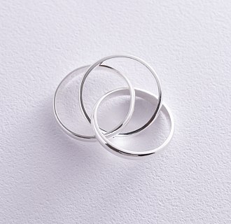 Серебряное кольцо "Круговорот" (тройное) 112554 №2