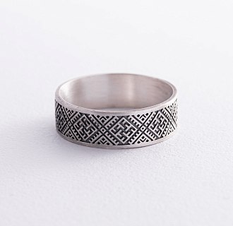 Серебряное кольцо "Вышиванка - сварга" 1115 №3