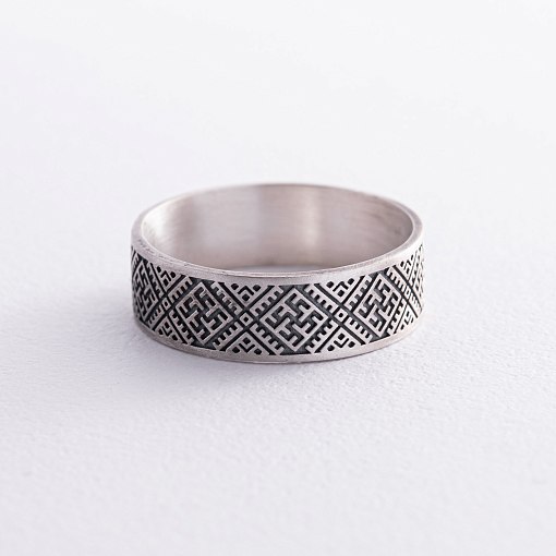 Серебряное кольцо "Вышиванка - сварга" 1115 3