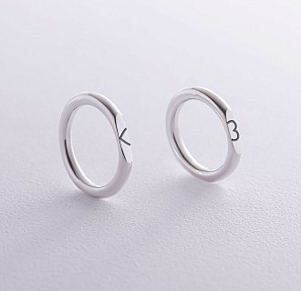Серебряное кольцо для гравировки 112697 №11