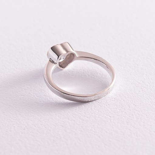Серебряное кольцо "Сердце" с фианитом 112619 3