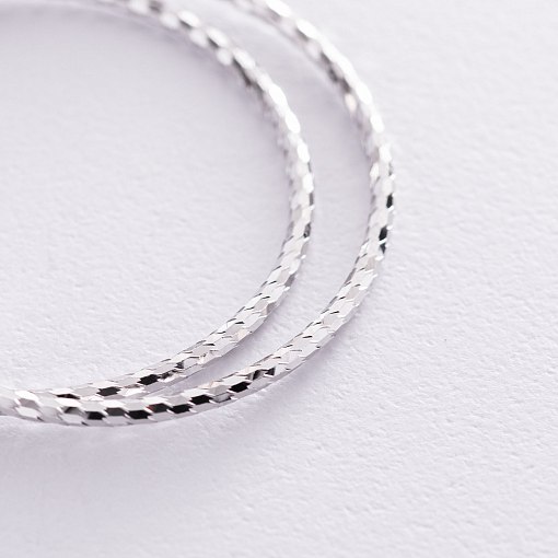 Сережки - кільця в сріблі (3.9 см) 122955 5