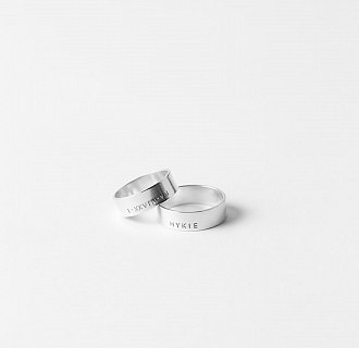 Серебряное кольцо с гравировкой 112139г №3