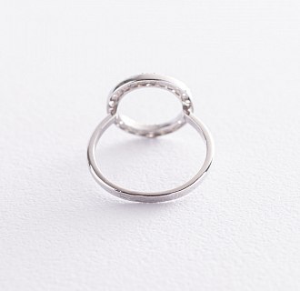 Серебряное кольцо "Круговорот" с фианитами 112577 №3