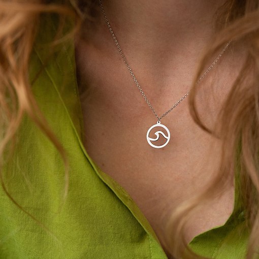 Серебряное колье "Волна" 908-01326 10
