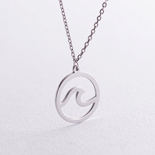 Серебряное колье "Волна" 908-01326
