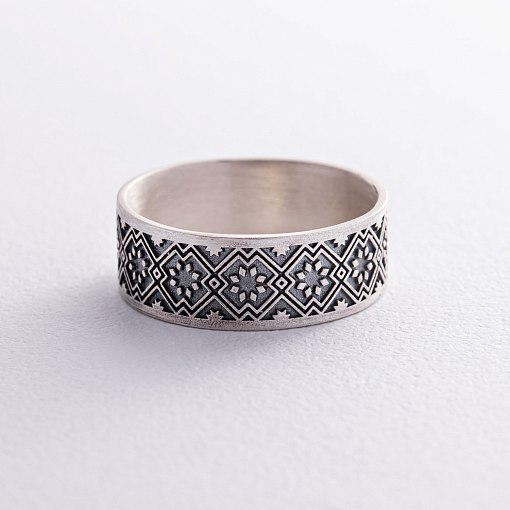 Серебряное кольцо "Вышиванка" 1114 16