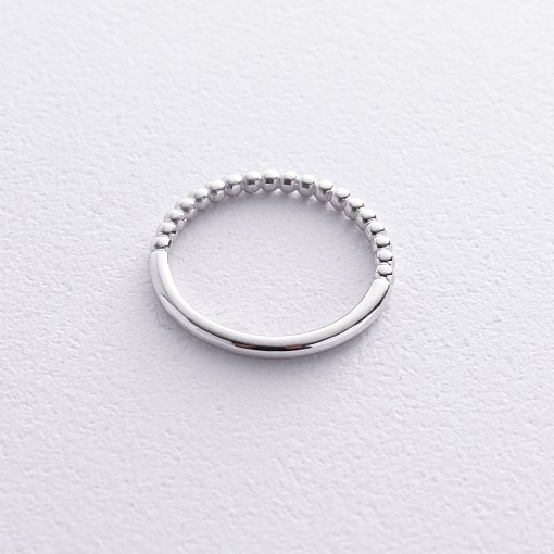 Шариковое кольцо "Одри" в белом золоте к07576 6