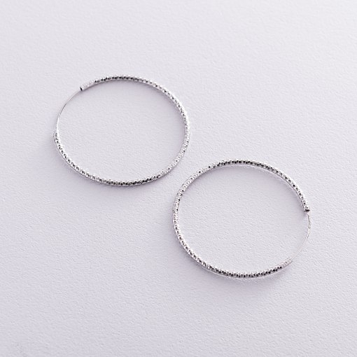 Сережки - кільця в сріблі (4.1 см) 122962 2