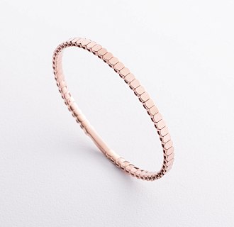 Жесткий браслет "Kylie" в красном золоте б05825