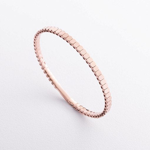 Жесткий браслет "Kylie" в красном золоте б05825