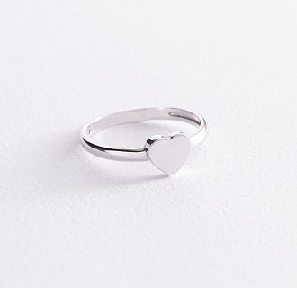 Серебряное кольцо "Сердечко" 112611
