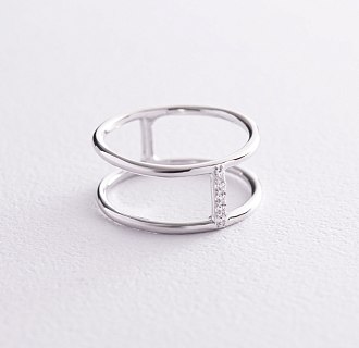 Серебряное кольцо с фианитами 901-01008 №2