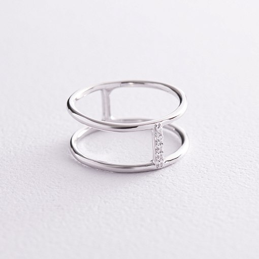 Серебряное кольцо с фианитами 901-01008 2
