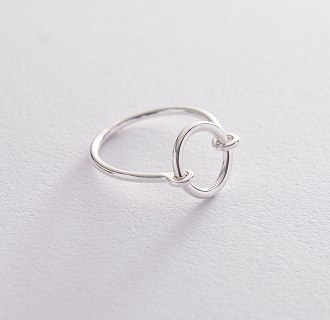 Кольцо "Круг" в серебре 112280