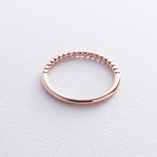 Шариковое кольцо "Одри" в красном золоте к07596 4