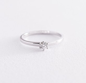 Золотое помолвочное кольцо с бриллиантом кб0357y