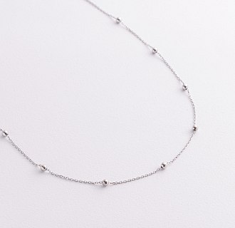 Колье "Шарики" в белом золоте mini кол02648