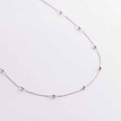 Колье "Шарики" в белом золоте mini кол02648