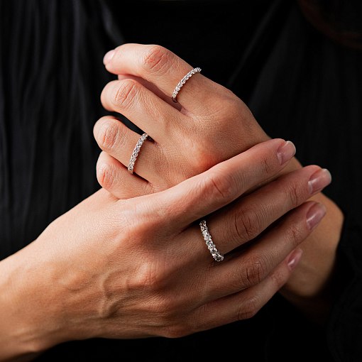 Золотое кольцо с бриллиантами кб0640lg 4