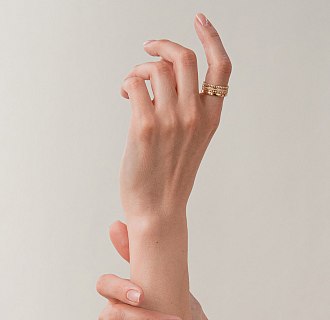 Кольцо "Sharon" с фианитами (красное золото) к08337 №2
