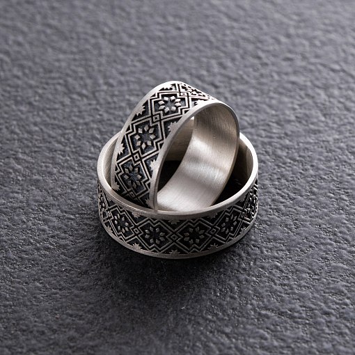 Серебряное кольцо "Вышиванка" 1114 21