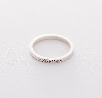 Кольцо Важная дата в серебре littledate