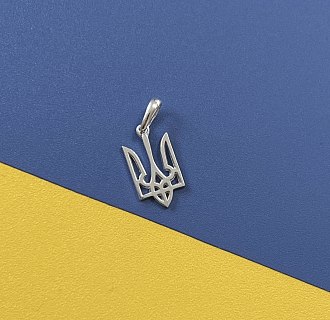 Серебряный кулон "Герб Украины - Тризуб" 133128