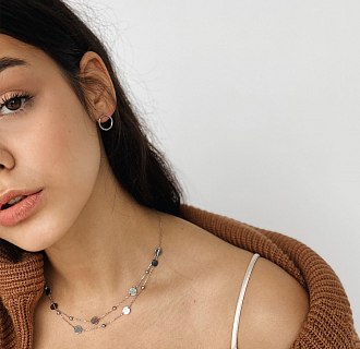 Серьги-пусеты Круговорот в серебре 1.4 см 122491 №19