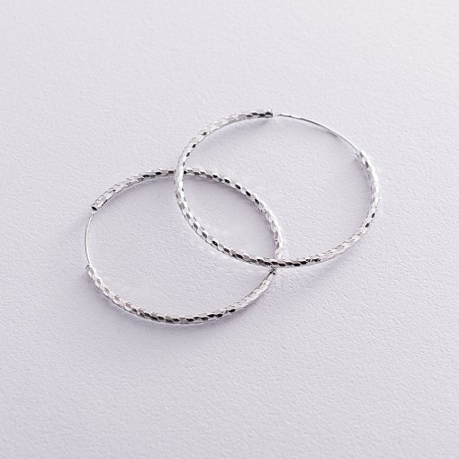 Сережки - кільця в сріблі (3.9 см) 122955