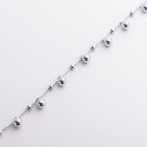 Браслет "Шарики" в белом золоте б05761 2