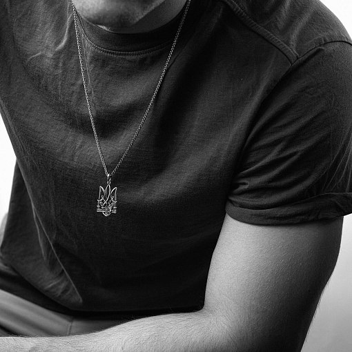 Кулон "Герб Украины - Тризуб" в желтом золоте п03746 2