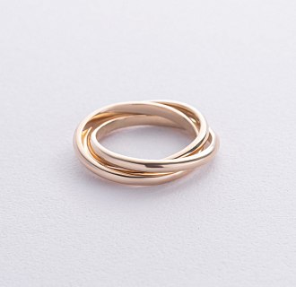 Золотое кольцо "Круговорот" (тройное) к08019
