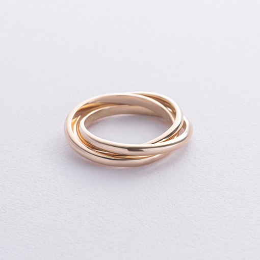 Золотое кольцо "Круговорот" (тройное) к08019