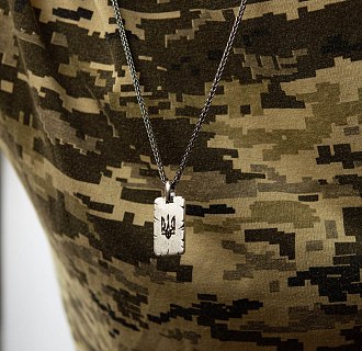 Серебряный кулон "Герб Украины - Тризуб" 133213g №16