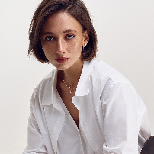 Серьга - каффа в червоному золоті с07911 5